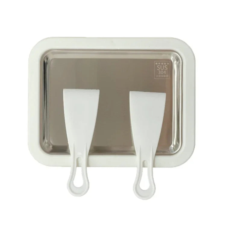 Máy làm sữa chua chiên mini gia đình, khay làm kem chiên tự làm cho trẻ em, thép không gỉ xanh 26x21cm, thép không gỉ trắng 26x21cm, thép không gỉ hồng 22.5x17.5cm, thép không gỉ trắng 22.5x17.5cm, hợp kim nhôm trắng 22.5x17.5cm