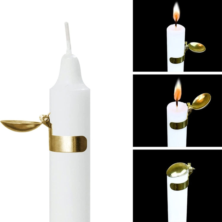 Dụng cụ dập nến tự động bằng kim loại, kẹp dập lửa nến, nắp dập nến, màu vàng, màu bạc