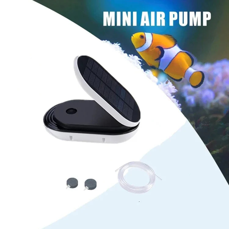 Bơm Oxy Năng Lượng Mặt Trời Di Động Ngoài Trời Bể Cá Có Nắp Lật, Bơm Oxy Năng Lượng Mặt Trời