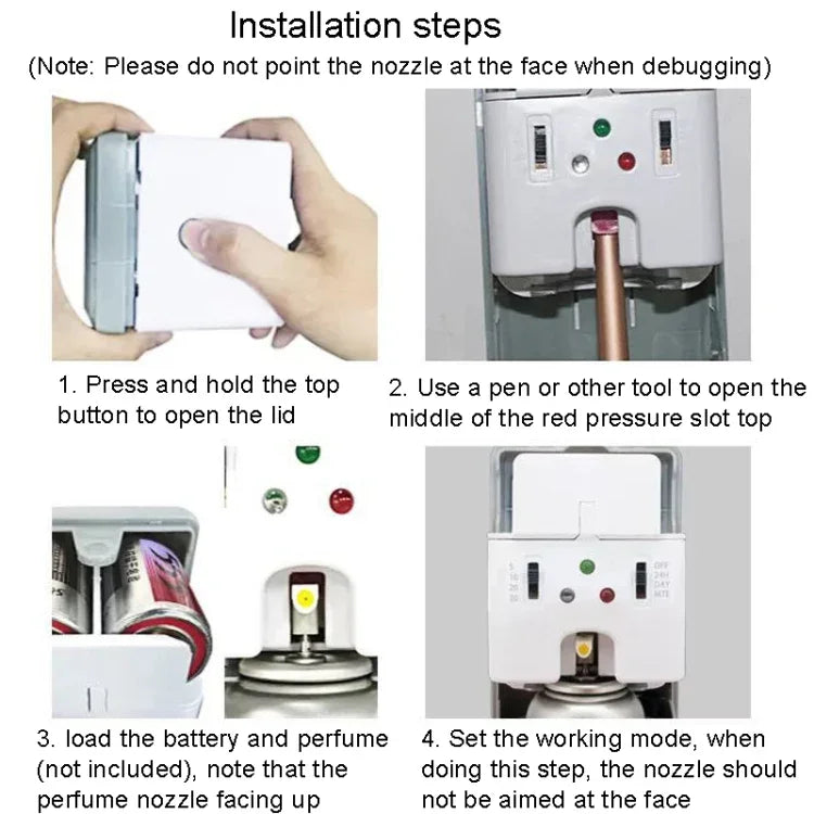 Máy phun hương tự động cảm biến ánh sáng, máy thơm nhà vệ sinh hẹn giờ, cảm biến ánh sáng tự động 4 (Trắng)