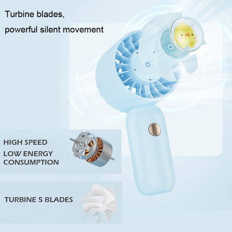 Quạt mini cầm tay nhỏ gọn bỏ túi, vịt hồng, vịt xanh dương, vịt xanh lá, vịt trắng, phiên bản phun sơn hồng, phiên bản phun sơn xanh dương, phiên bản phun sơn xanh lá, phiên bản phun sơn trắng