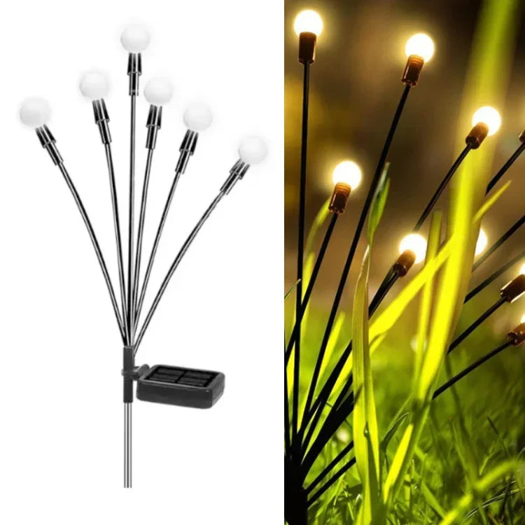 2 bộ đèn đom đóm năng lượng mặt trời chống nước cho vườn ngoài trời Giáng Sinh, 6 đầu ánh sáng ấm, 6 đầu ánh sáng màu, 8 đầu ánh sáng ấm, 8 đầu ánh sáng màu, 10 đầu ánh sáng ấm, 10 đầu ánh sáng màu