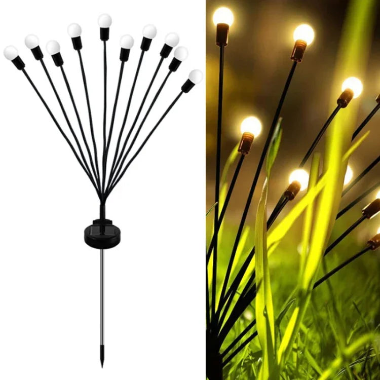 2 bộ đèn đom đóm năng lượng mặt trời chống nước cho vườn ngoài trời Giáng Sinh, 6 đầu ánh sáng ấm, 6 đầu ánh sáng màu, 8 đầu ánh sáng ấm, 8 đầu ánh sáng màu, 10 đầu ánh sáng ấm, 10 đầu ánh sáng màu
