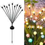 2 bộ đèn đom đóm năng lượng mặt trời chống nước cho vườn ngoài trời Giáng Sinh, 6 đầu ánh sáng ấm, 6 đầu ánh sáng màu, 8 đầu ánh sáng ấm, 8 đầu ánh sáng màu, 10 đầu ánh sáng ấm, 10 đầu ánh sáng màu