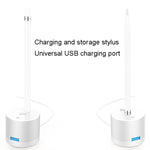 Bộ chuyển đổi sạc USB đế kim loại có đèn LED cho Apple Pencil 1, A48 bạc, A48 đen, A48 vàng hồng