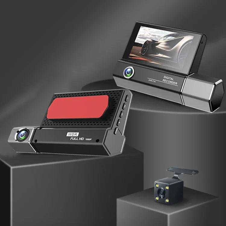 Máy ghi hình lái xe đa ngôn ngữ 3 ống kính video HD 1080P, F10