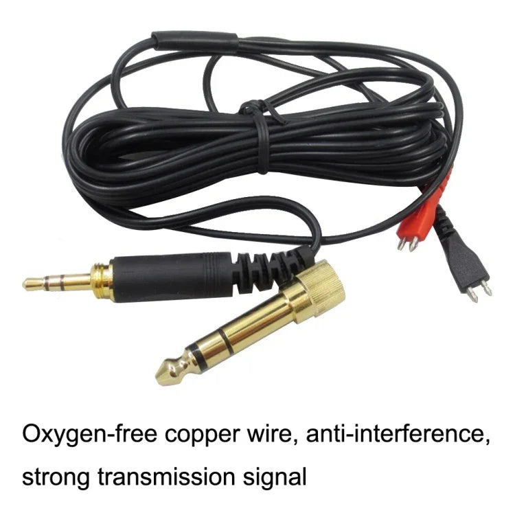Dây âm thanh tai nghe cho Sennheiser HD25 / HD560 / HD540 / HD480 / HD430 / HD250, ZS0093 trái dài phải ngắn, ZS0093 hai bên tương đương