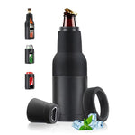 Cốc giữ nhiệt chân không đôi 12oz hình lon Coca, làm mát bia bằng thép không gỉ 304 có mở nắp chai, màu đen