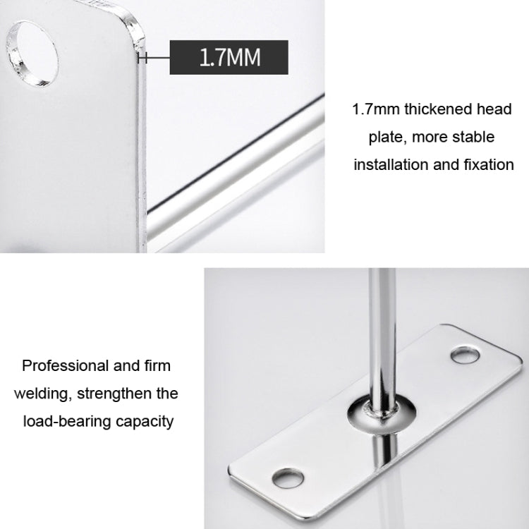 10 cái móc treo trang sức dày 4mm cho tường, móc dây đơn, dài 5cm, 10cm, 15cm, 20cm, 25cm