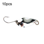 Mồi câu giả loại thìa móc đơn hình miệng ngựa, sequin dưa hấu, 10 cái 5g, 10 cái 3.5g, 10 cái 2.5g, 10 cái 2g lưới, 10 cái 2g bướm