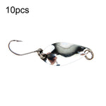 Mồi câu giả loại thìa móc đơn hình miệng ngựa, sequin dưa hấu, 10 cái 5g, 10 cái 3.5g, 10 cái 2.5g, 10 cái 2g lưới, 10 cái 2g bướm