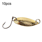 Mồi câu giả loại thìa móc đơn hình miệng ngựa, sequin dưa hấu, 10 cái 5g, 10 cái 3.5g, 10 cái 2.5g, 10 cái 2g lưới, 10 cái 2g bướm