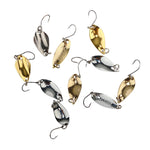 Mồi câu giả loại thìa móc đơn hình miệng ngựa, sequin dưa hấu, 10 cái 5g, 10 cái 3.5g, 10 cái 2.5g, 10 cái 2g lưới, 10 cái 2g bướm