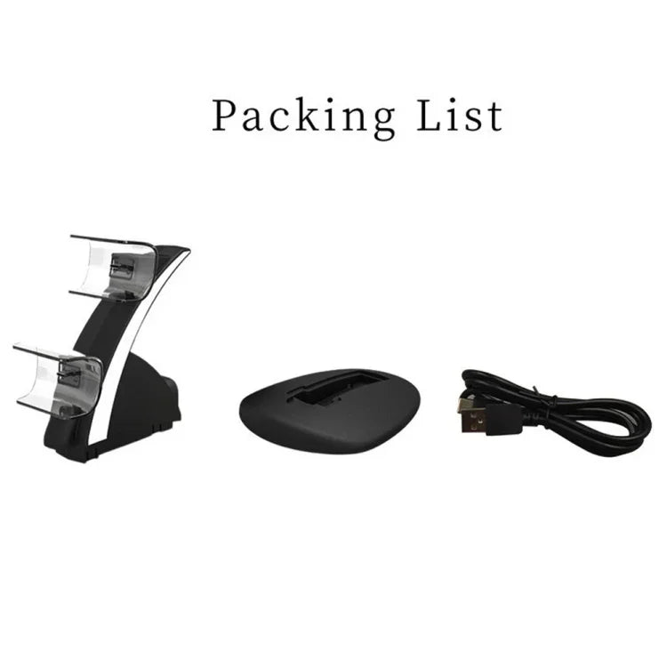 iplay HBP-253 Đế sạc đôi không dây cho tay cầm chơi game PS5, giá đỡ đặt, HBP-253 (Trắng), HBP-253 (Đen)