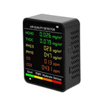 Máy đo chất lượng không khí PM2.5/PM10 trong nhà, máy đo chất lượng không khí 6 trong 1 màu trắng, máy đo chất lượng không khí 6 trong 1 màu đen