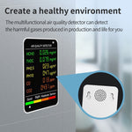 Máy đo chất lượng không khí PM2.5/PM10 trong nhà, máy đo chất lượng không khí 6 trong 1 màu trắng, máy đo chất lượng không khí 6 trong 1 màu đen