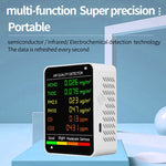 Máy đo chất lượng không khí PM2.5/PM10 trong nhà, máy đo chất lượng không khí 6 trong 1 màu trắng, máy đo chất lượng không khí 6 trong 1 màu đen