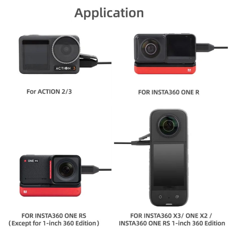 Microphone cổ Sunnylife MC490 ghi âm chuyển động cho camera, dành cho DJI Action3/2, Insta360 ONE RS, Insta360 ONE X2/X3/1 inch 360 Edition