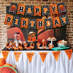 Basketball Theme Party Set Flag + Balloon + Cake Insert Set