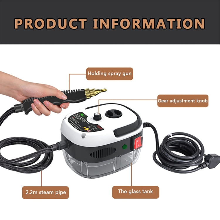 Máy làm sạch bằng hơi nước áp suất cao và nhiệt độ cao 2500W cho bếp, phòng tắm, đồ nội thất, màu trắng, phích cắm UK 220V