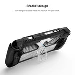 Ốp bảo vệ PC+TPU cho máy chơi game ASUS Rog Ally kèm giá đỡ, PC+TPU Đen+Trong suốt