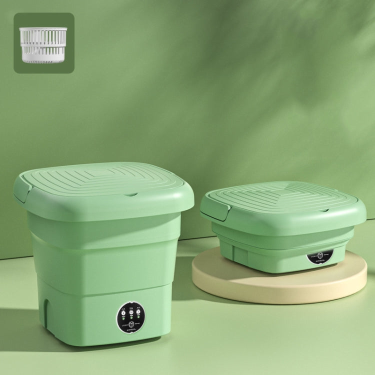 Máy giặt mini gấp gọn di động cho gia đình, giặt đồ lót, màu xanh quả, xanh hồ, xanh quả + đèn xanh kháng khuẩn