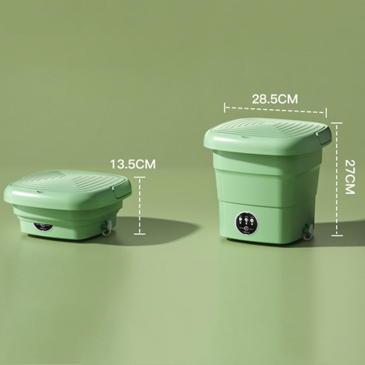 Máy giặt mini gấp gọn di động cho gia đình, giặt đồ lót, màu xanh quả, xanh hồ, xanh quả + đèn xanh kháng khuẩn