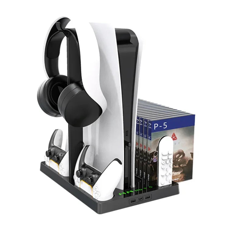 iplay Đế sạc quạt làm mát tay cầm chơi game PS5 kèm giá đỡ đĩa, HBP-271