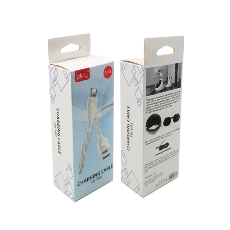 Bộ cáp sạc TYPE-C + nắp kính + dây buộc iplay cho PSVR2, HBP-509