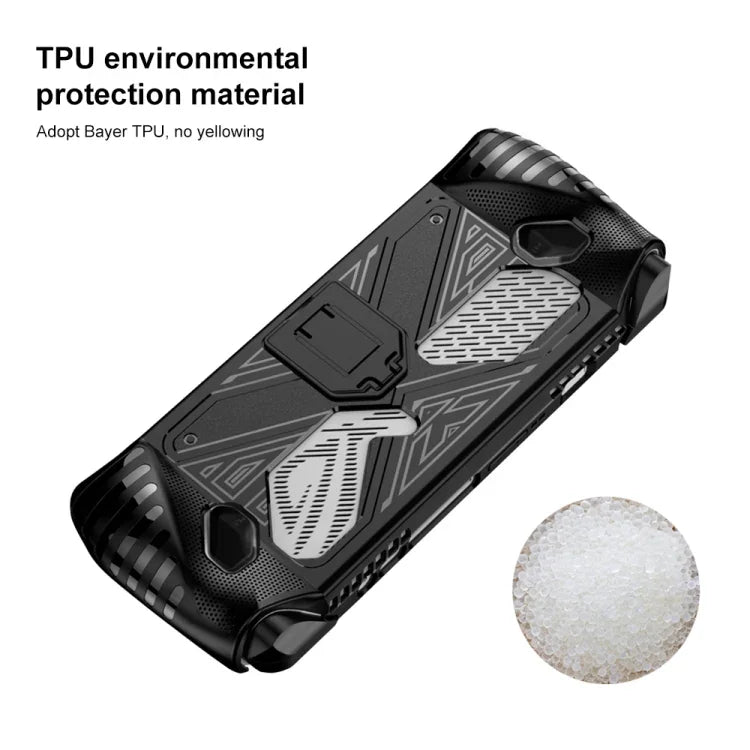 Ốp mềm TPU cho máy chơi game Asus ROG Ally kèm giá đỡ, TPU Đen, TPU Trắng