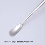 15cm 304 Stainless Steel Spoon Coffee Square Head Spoon Long Handle Mixing Spoon, Stainless Steel Color, Titanium Gold, Rose Gold, Titanium Black, Blue, Purple