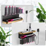 Giá kệ treo tường cho Dyson Airwrap, loại A màu đen vàng, loại B màu đen vàng, loại A màu đen, loại B màu đen, loại C gập xuống, loại C gập lên