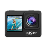 Camera thể thao ngoài trời chống nước màn hình kép màu WIFI HD 4K, Q60AR