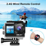 Camera thể thao ngoài trời chống nước màn hình kép màu WIFI HD 4K, Q60AR