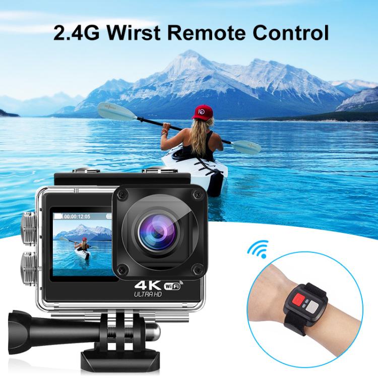 Camera thể thao ngoài trời chống nước màn hình kép màu WIFI HD 4K, Q60AR