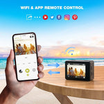 Camera thể thao ngoài trời chống nước màn hình kép màu WIFI HD 4K, Q60AR