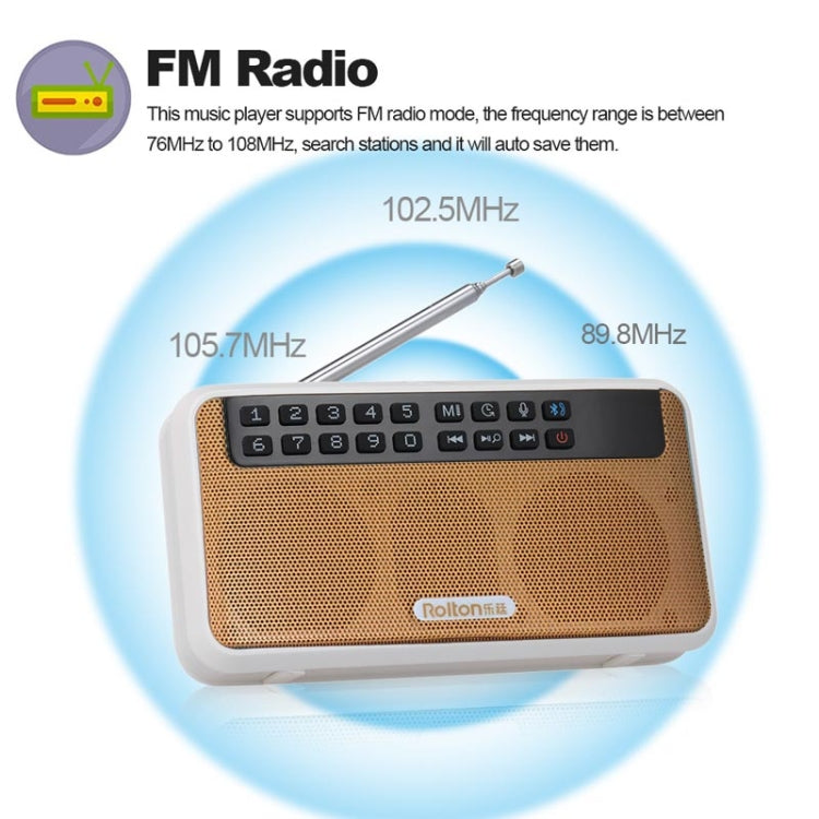 Loa Bluetooth Rolton E500 2.1 kênh có micro tích hợp, hỗ trợ radio FM