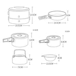 Bộ bếp nhôm ngoài trời cho 4-5 người Hewolf HW-K1779, HW-K1779