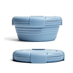 Hộp cơm gấp silicone 1100ml, bát du lịch, an toàn dùng trong lò vi sóng và máy rửa chén, màu xanh dương, hồng, xanh lá, xám, đen