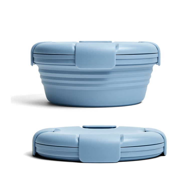 Hộp cơm gấp silicone 1100ml, bát du lịch, an toàn dùng trong lò vi sóng và máy rửa chén, màu xanh dương, hồng, xanh lá, xám, đen