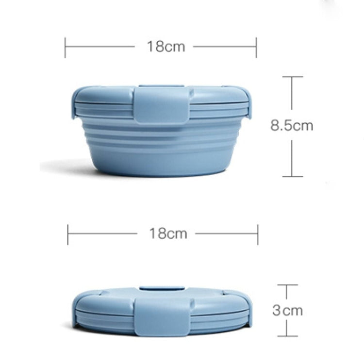 Hộp cơm gấp silicone 1100ml, bát du lịch, an toàn dùng trong lò vi sóng và máy rửa chén, màu xanh dương, hồng, xanh lá, xám, đen