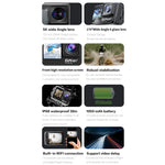 Camera thể thao chống rung IP68 màn hình kép cảm ứng từ xa WIFI HD 5K/30FPS, Camera 5K + thẻ 64G, Camera 5K + thẻ 128G