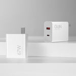 Bộ sạc nhanh thông minh cổng đôi GaN 67W 1C+1A chính hãng Xiaomi, phích cắm US, MDY-14