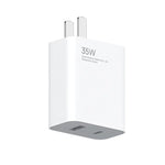 Bộ sạc nhanh di động cổng đôi USB-C+USB-A 35W chính hãng Xiaomi (1C+1A), phích cắm US, 35W