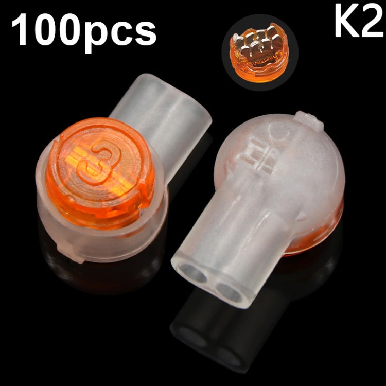 100 cái / gói đầu nối cáp mạng dây điện thoại chống ẩm chống thấm, đầu nối dây, K1, K2, K3