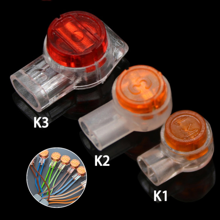 100 cái / gói đầu nối cáp mạng dây điện thoại chống ẩm chống thấm, đầu nối dây, K1, K2, K3
