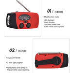 Đài radio di động sạc năng lượng mặt trời phòng chống thiên tai HanRongda HRD-902, HRD-902