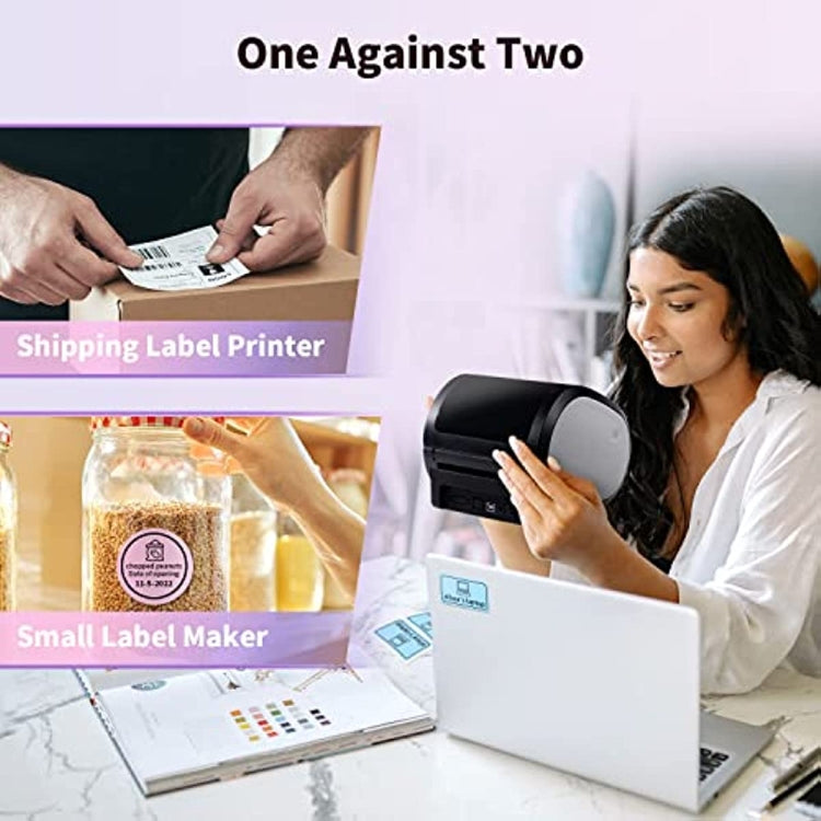 Máy in nhãn nhiệt Bluetooth Phomemo D520-BT cho nhãn vận chuyển không dây, dành cho mã vạch và địa chỉ, US, EU