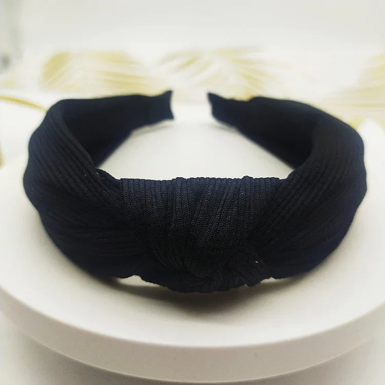Băng đô tóc rộng 5cm màu trơn ép
