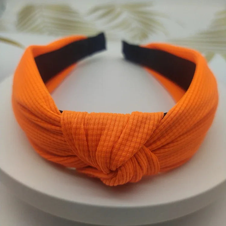 Băng đô tóc rộng 5cm màu trơn ép